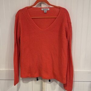 Tommy Bahama V-Neck knit Sweater in Bright Orange size L